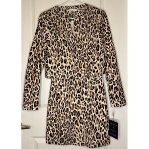 Avec Les Filles Size 12 Leopard Dress & Shrug Jacket Set Two Piece Set‎ Y2k NEW